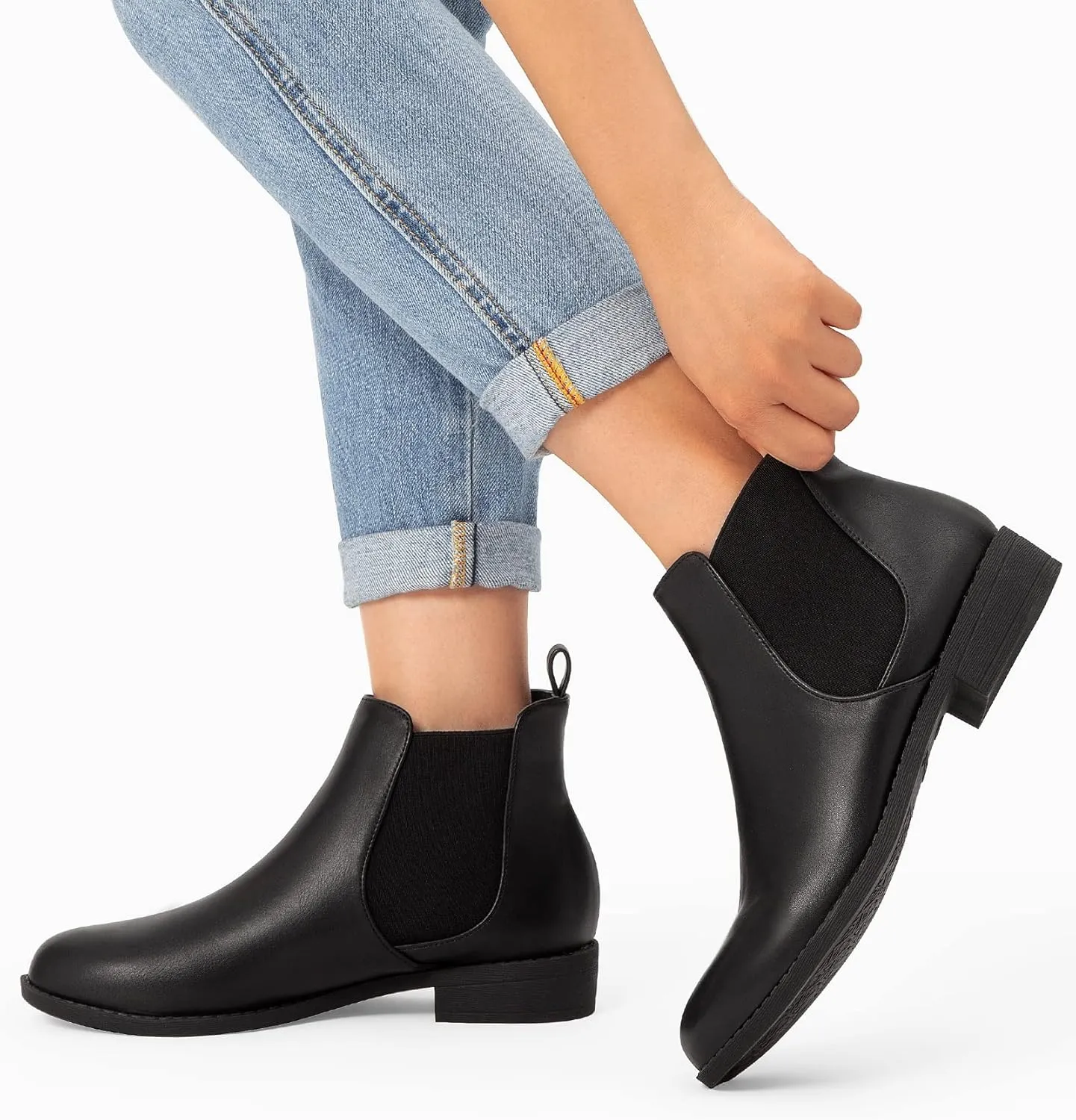 MaxMuxun Women's Ankle Boots Low Heel Chelsea Booties