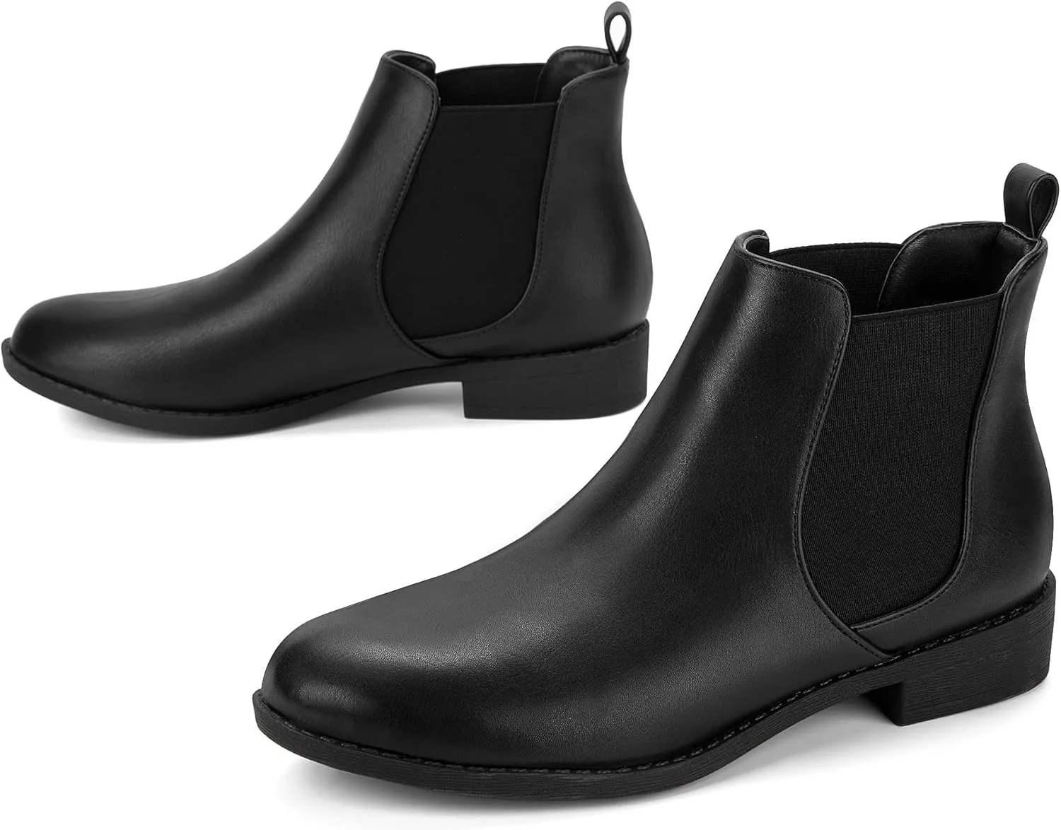MaxMuxun Women's Ankle Boots Low Heel Chelsea Booties