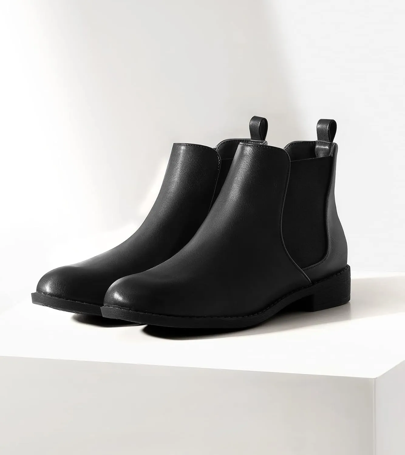 MaxMuxun Women's Ankle Boots Low Heel Chelsea Booties