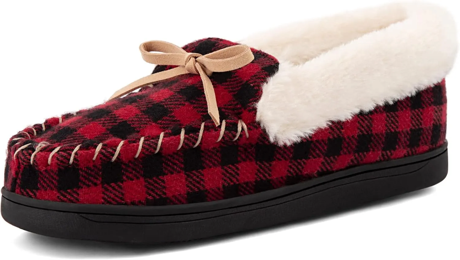 MaxMuxun Women's Moccasin Slippers Comfort Slip On House Slippers for Women Indoor Outdoor