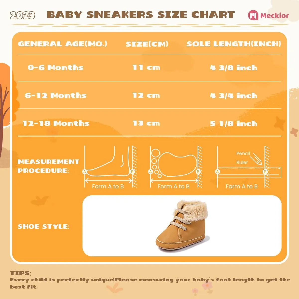 Meckior Toddler Baby Boys Girls High Tops Ankle Sneakers Soft Anti-Slip Sole PU Leather Moccasins Infant Newborn Prewalker First Walking Crib Shoes