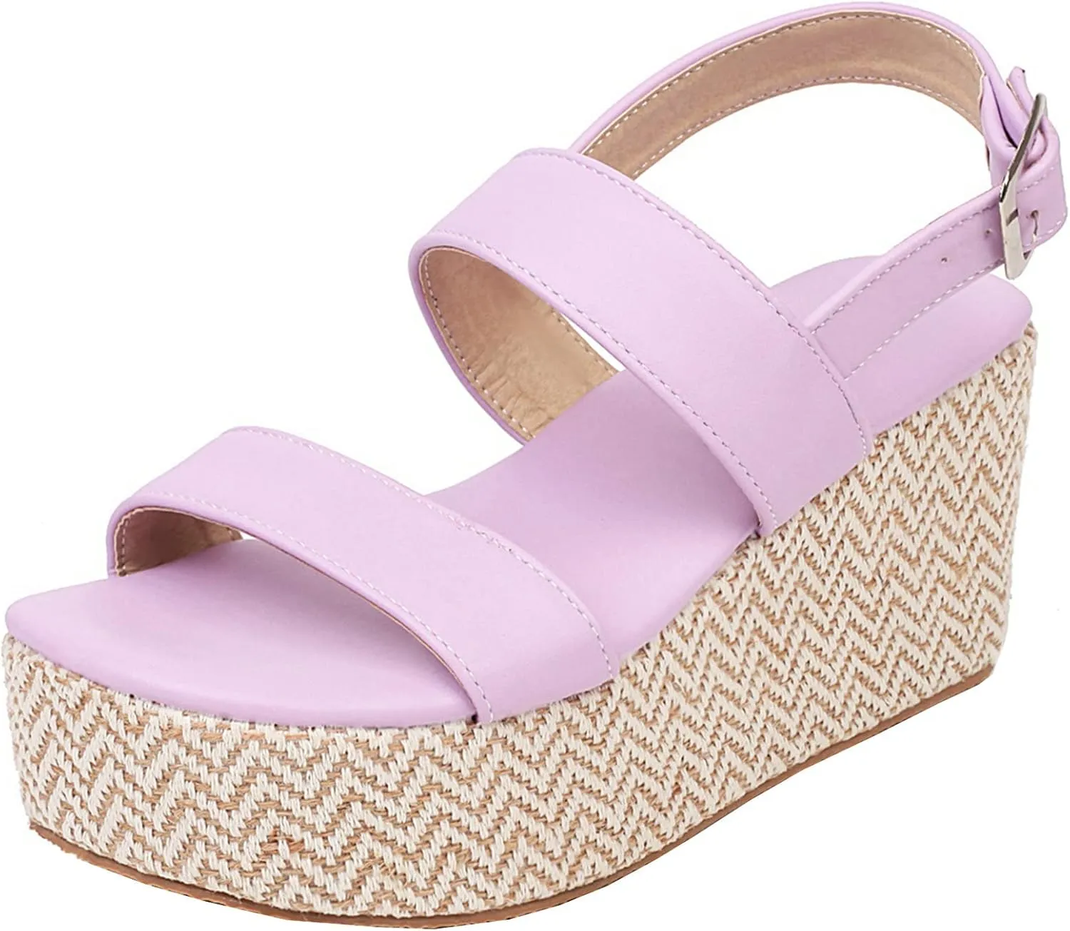 Meefit Women Platform Espadrille Wedges Sandals Open Toe Slingback Ankle Strap High Heels Sandals