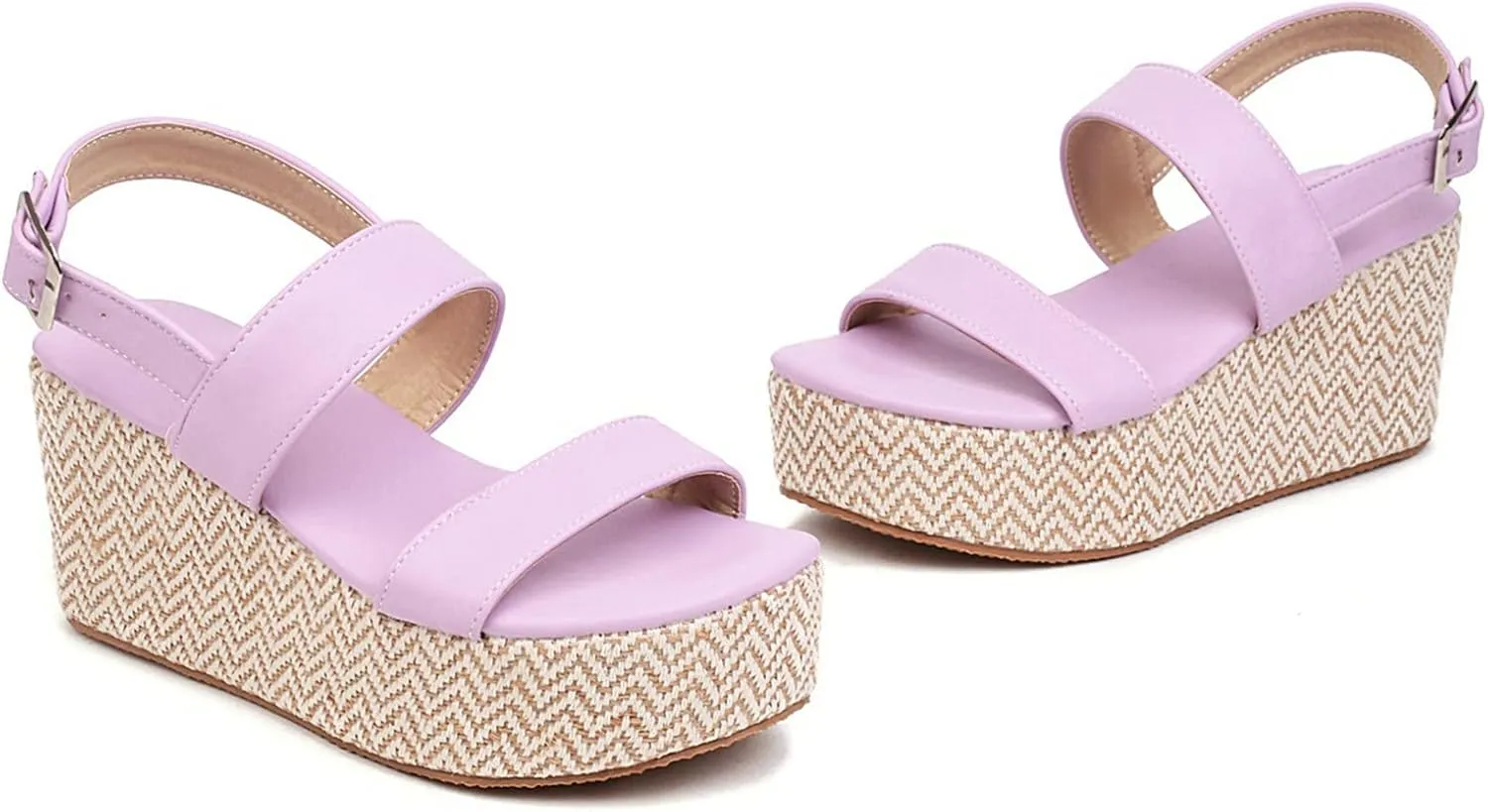 Meefit Women Platform Espadrille Wedges Sandals Open Toe Slingback Ankle Strap High Heels Sandals