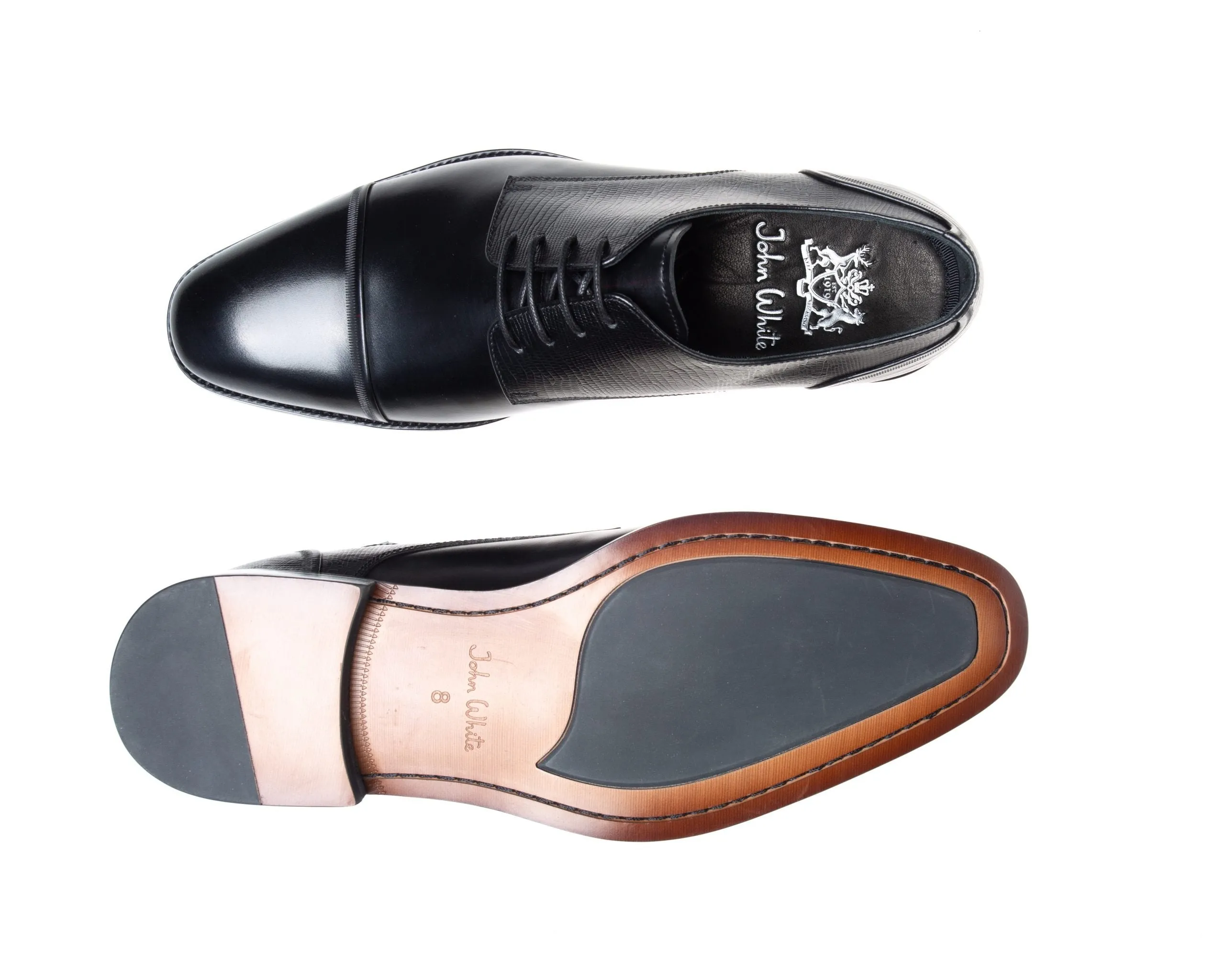 Melton Black Derby Shoes