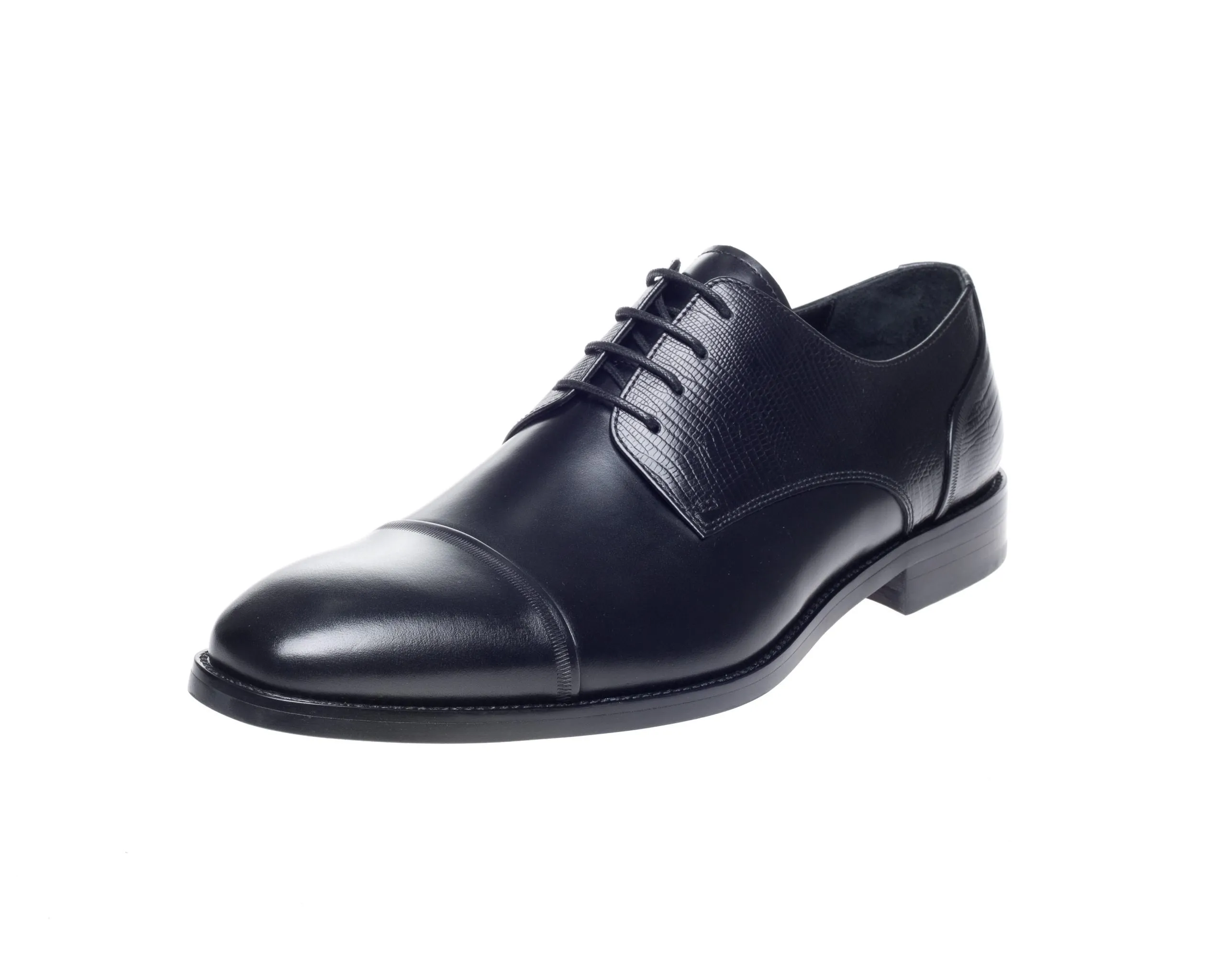 Melton Black Derby Shoes