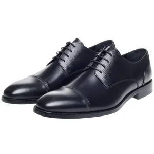 Melton Black Derby Shoes