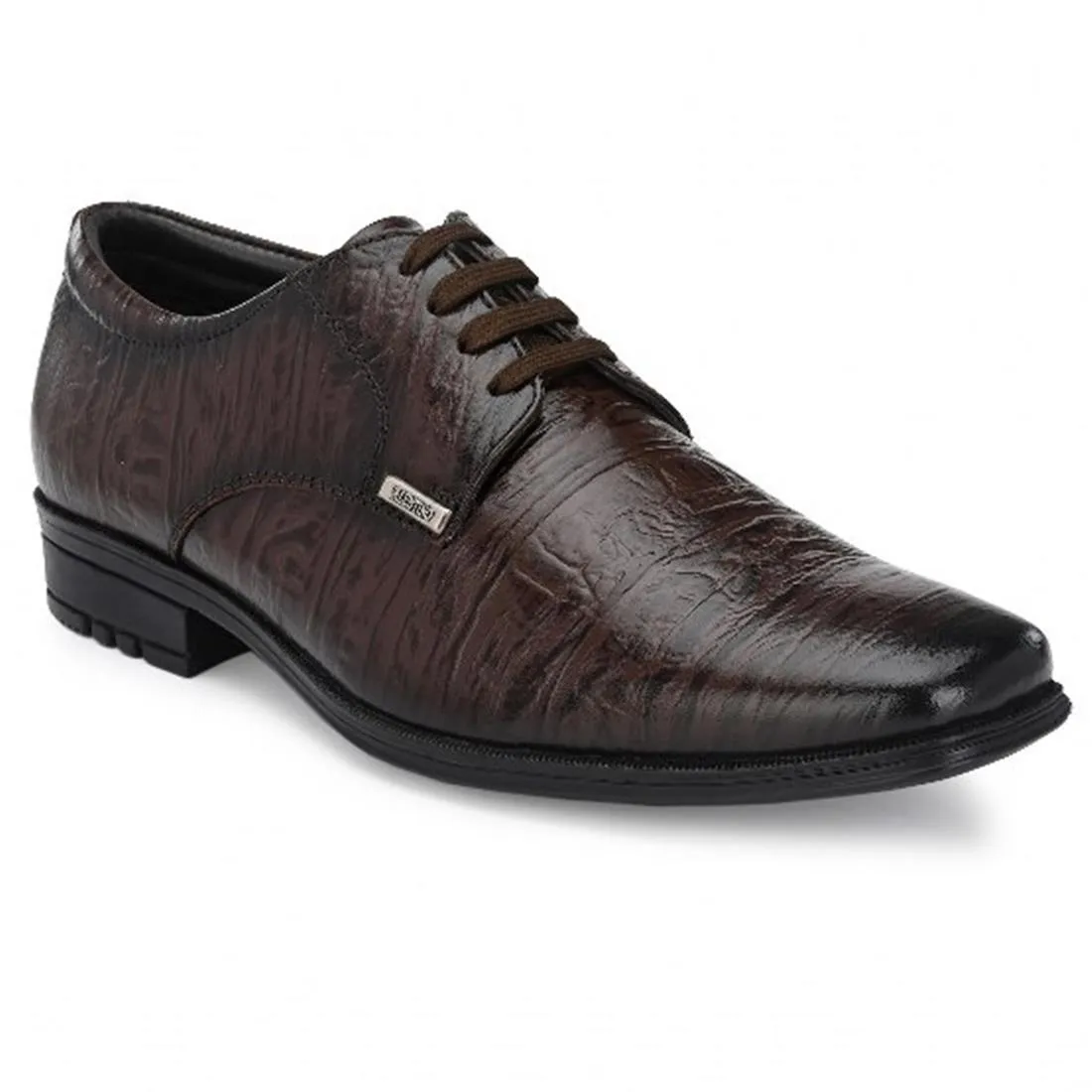 Men Premium Leather Brown Lace-Up Formal Derby Shoes (Newgen-63)