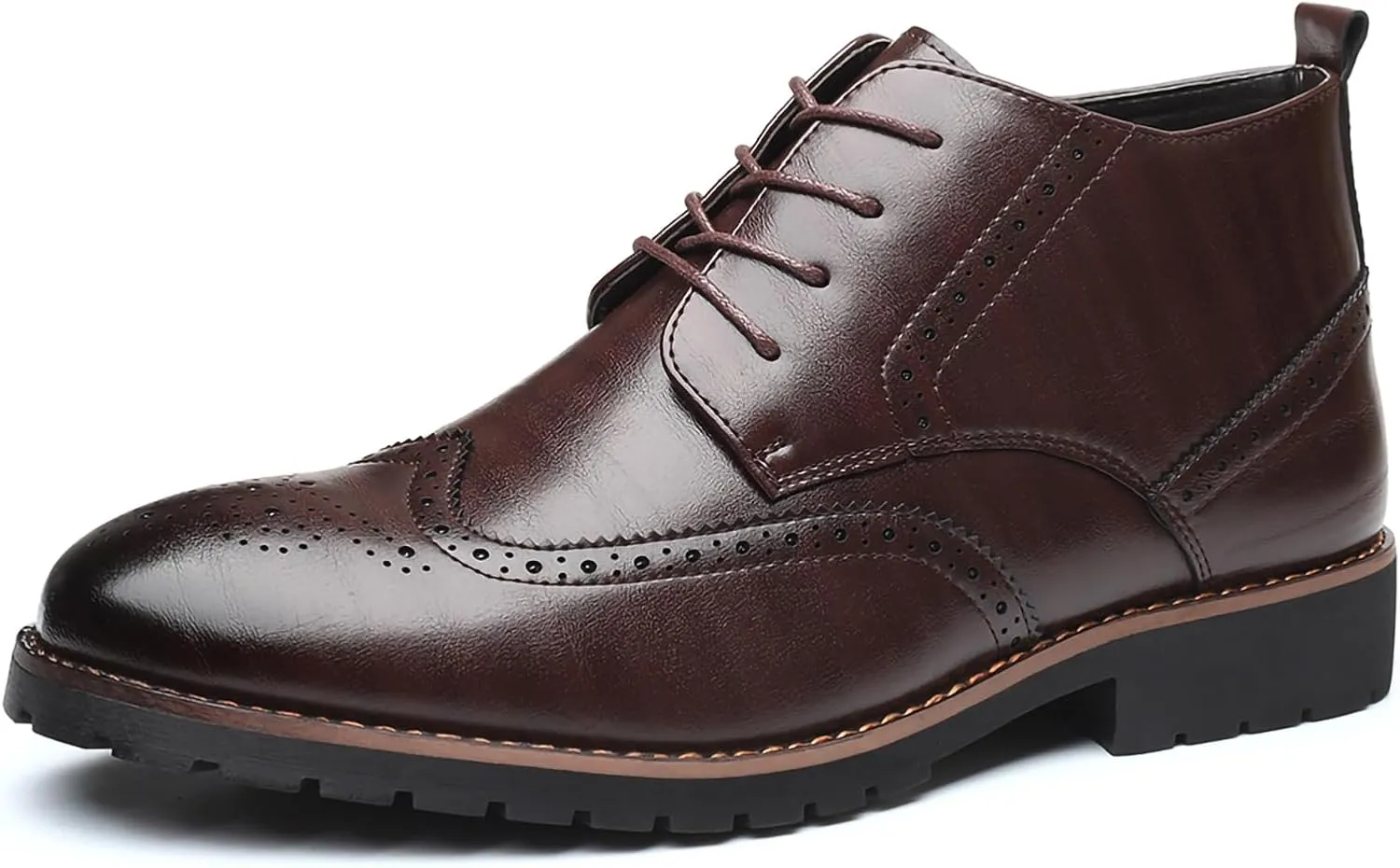 Men's Brogue Ankle Boots Men's Dress Shoes Classic Formal Derby Shoes Mens Dress Boots