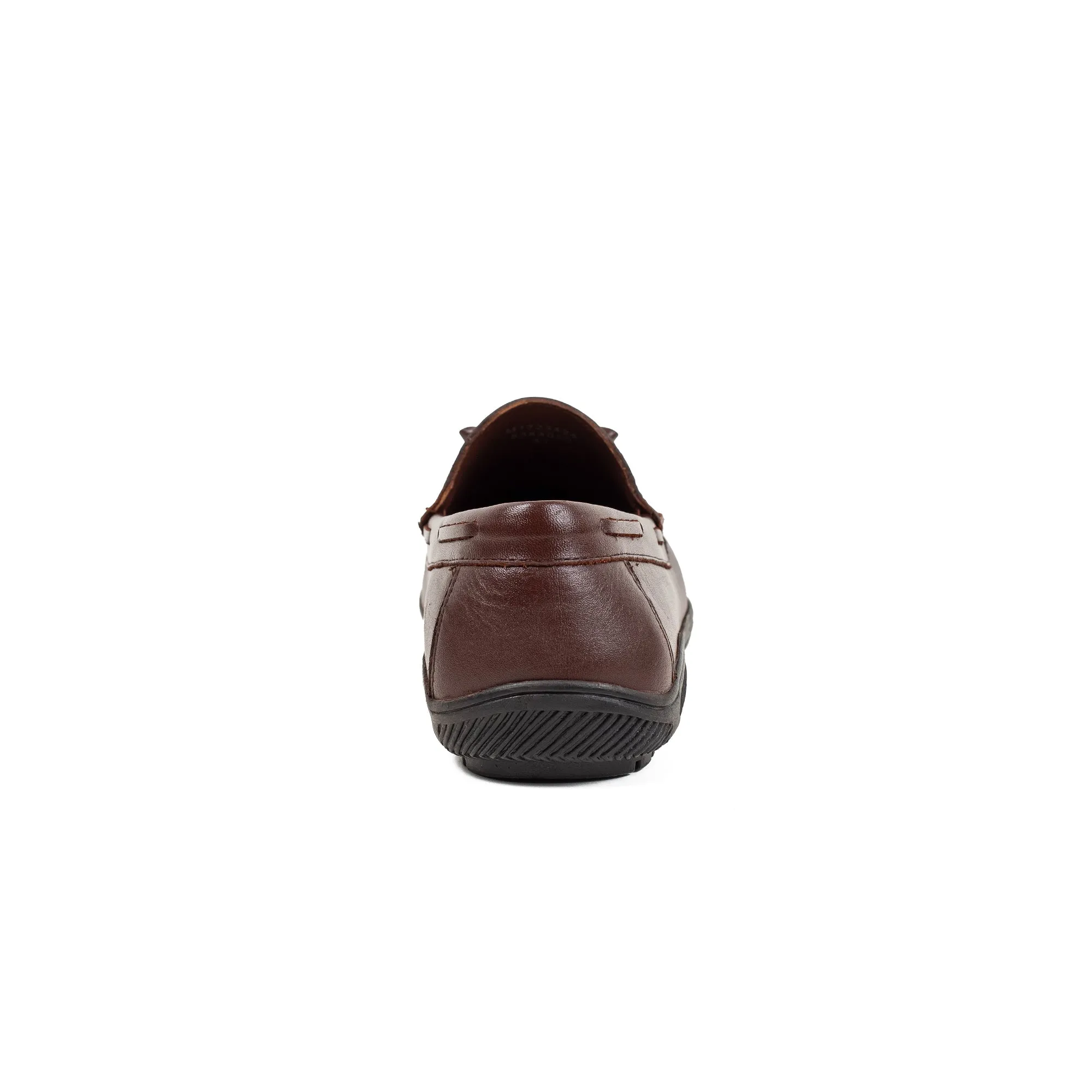 Men's Brown Leather Moccasin Shoes | Vibrant® Cushioned Comfort with TPR Outsole