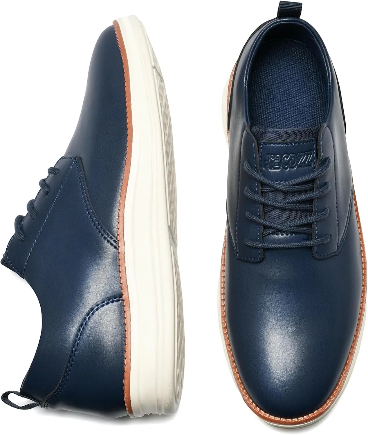 Men's Casual Dress Shoes Plain Toe Derby Oxford Sneakers