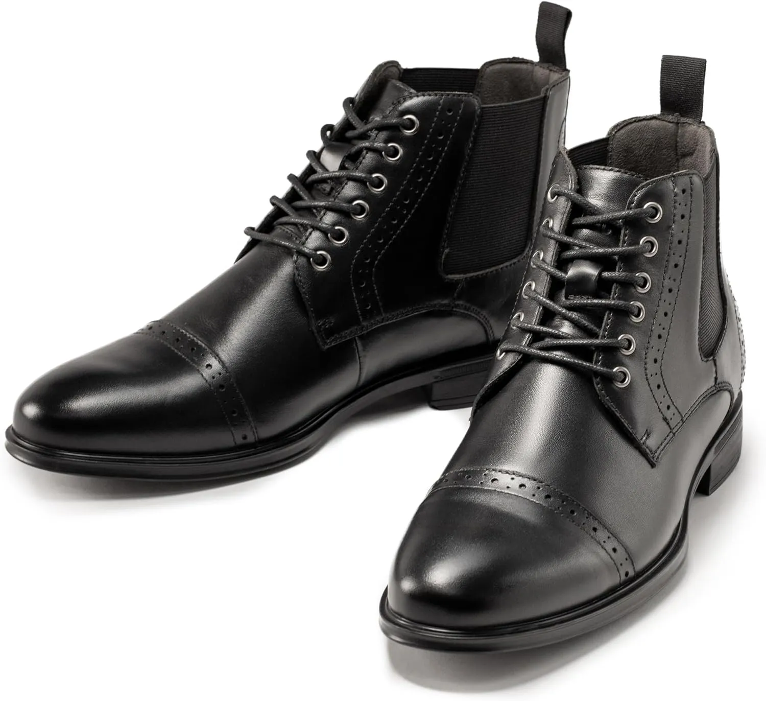 Men's Chelsea Dress Boots Comfortable Leather Slip On Ankle Boots For Casual & Formal Occasions
