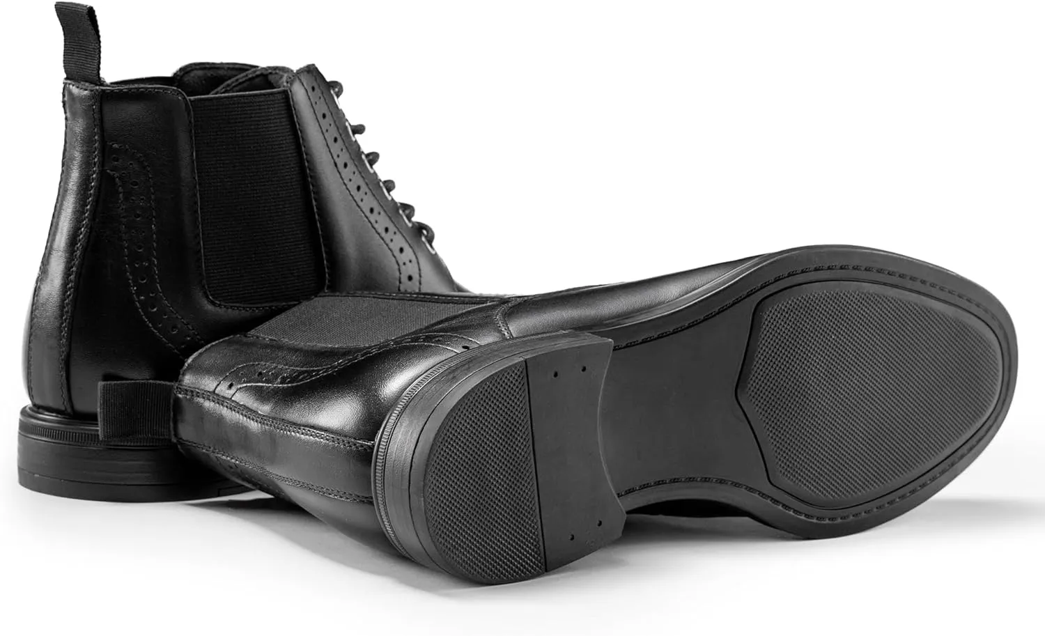 Men's Chelsea Dress Boots Comfortable Leather Slip On Ankle Boots For Casual & Formal Occasions