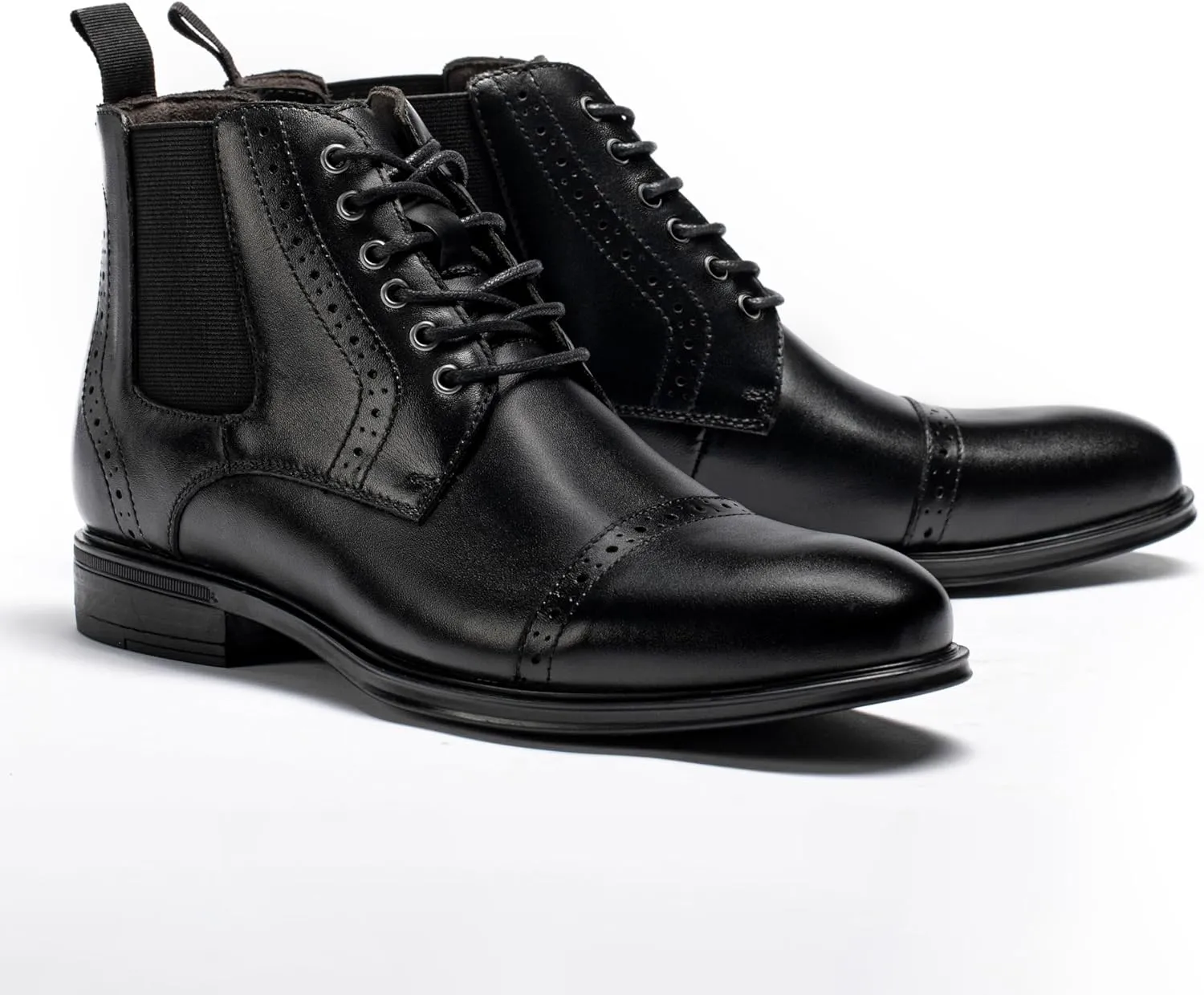 Men's Chelsea Dress Boots Comfortable Leather Slip On Ankle Boots For Casual & Formal Occasions