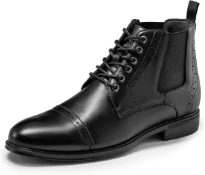 Men's Chelsea Dress Boots Comfortable Leather Slip On Ankle Boots For Casual & Formal Occasions