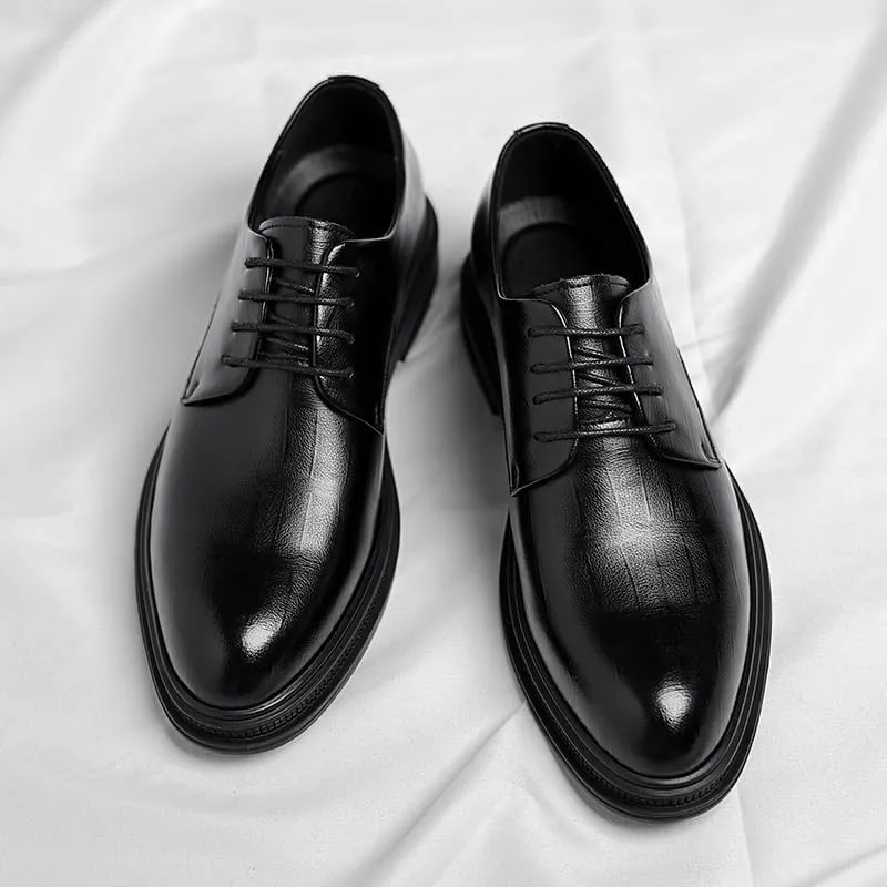 Mens Derby Shoes Trends Wedding Business Casual Oxford Shoes Comfortable Tuxedo Shoes Formal Derby Shoes(9)