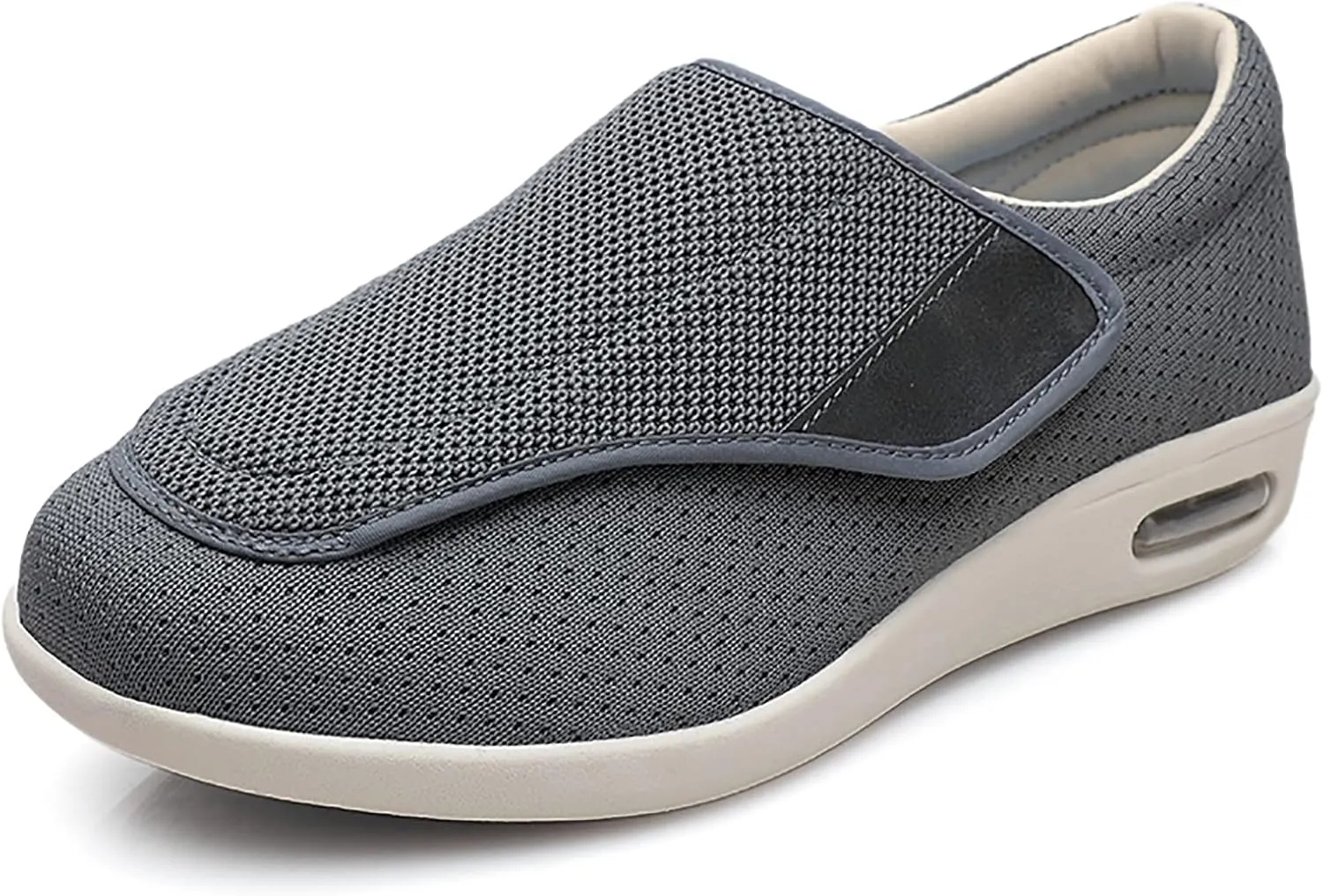 Men's Diabetic Shoes,Wide Width Shoes with Adjust Closure Shoes for Elderly Diabetic Pain Relief Swollen Feet