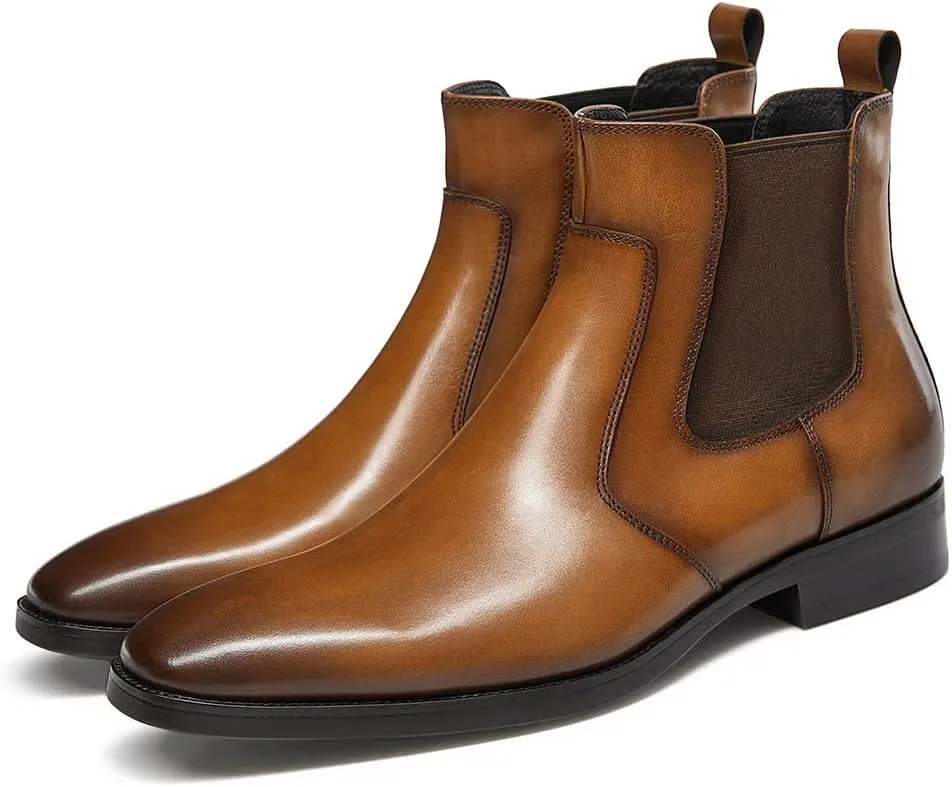 Mens Dress Boots Leather Chelsea Boots for Men