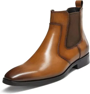 Mens Dress Boots Leather Chelsea Boots for Men