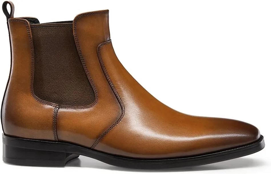 Mens Dress Boots Leather Chelsea Boots for Men