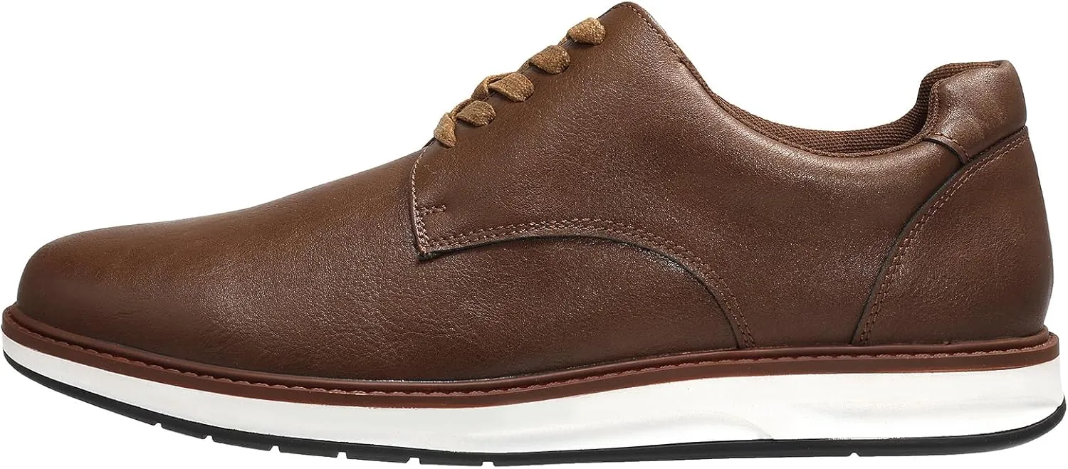 Men's Dress Shoes Classic Casual Oxfords Shoes for Men Brogues Wing Tips Lace Up Punched Round Toe