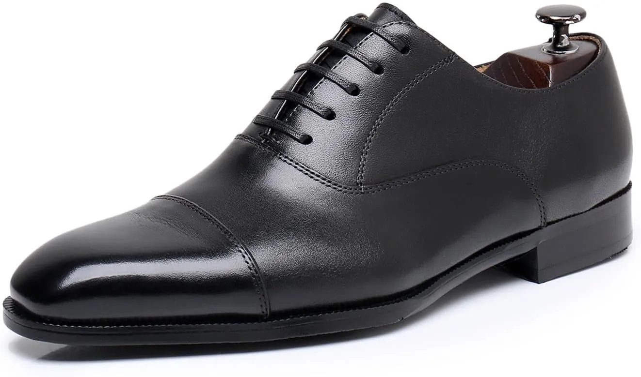 Mens Dress Shoes Formal Oxfords Genunie Leather Modern Fashion Derby Prom Wedding Business Casual Suit Shoes Tuxedo Shoes for Men