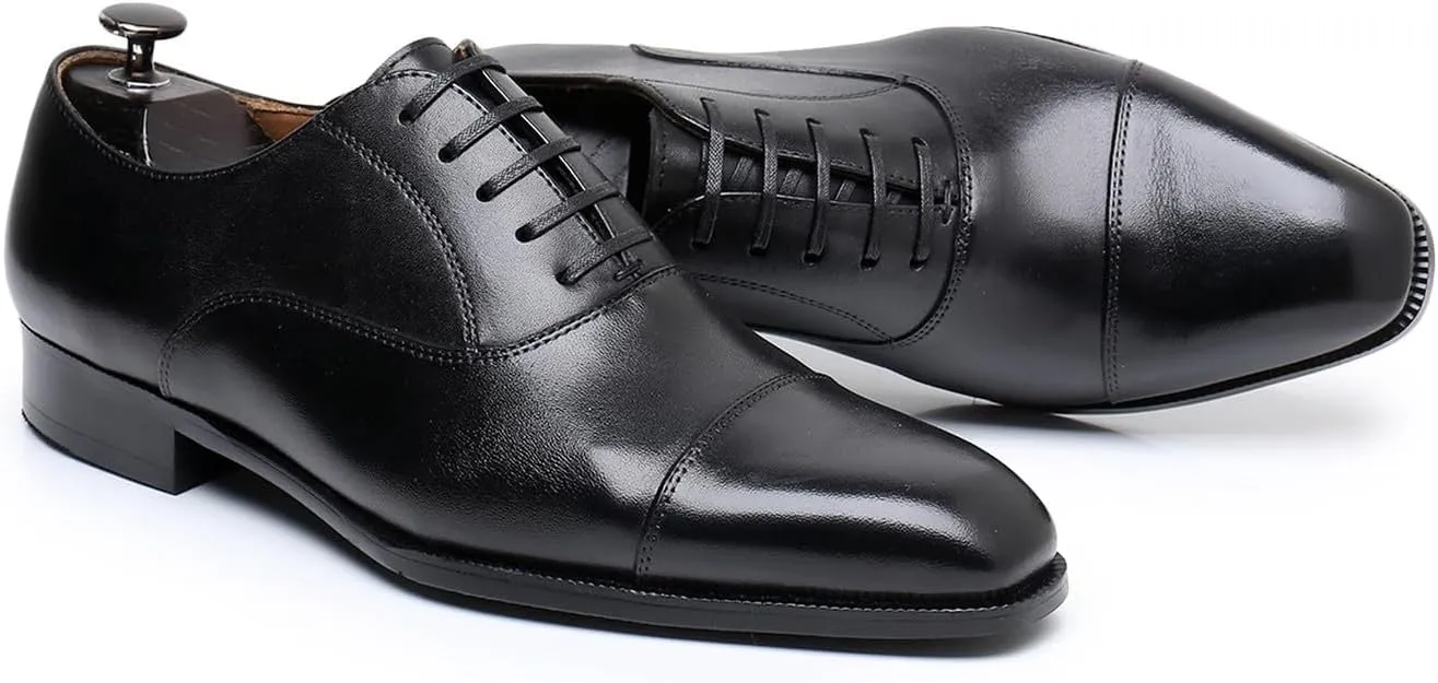 Mens Dress Shoes Formal Oxfords Genunie Leather Modern Fashion Derby Prom Wedding Business Casual Suit Shoes Tuxedo Shoes for Men