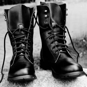 Men's Handmade Biker Leather Boots