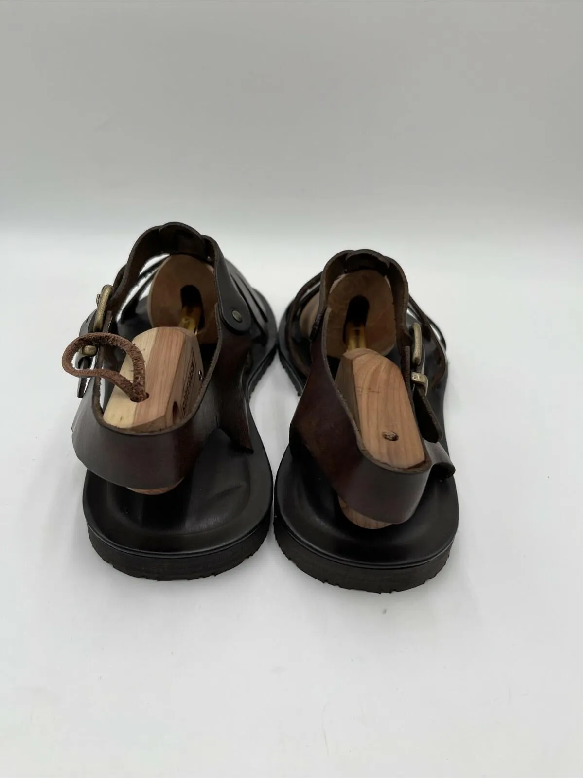 Men’s Massimo Matteo Leather Gladiator Sandals Brown Size 13M - Very Good