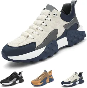 Men's Orthopedic Comfort Sneaker, 2025 Casual Waterproof Walking Tennis Slip on Wide Shoes Lightweight Non Slip Breathable Platform Shoe
