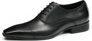 Mens Oxfords Fomarl Dress Genuine Leather Cap Toe Derby Fahion Business Casual Prom Wedding Comfortable Tuexdo Shoes for Men