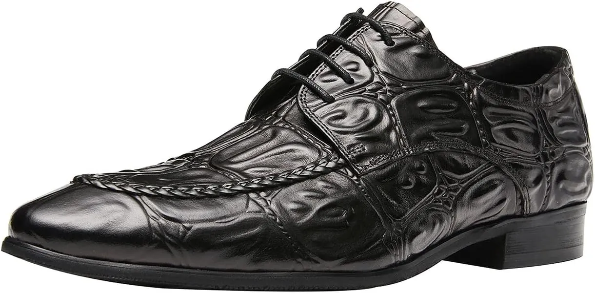 Men's Oxfords Formal Dress Classic Lace-up Derby Genuine Leather Fashion Comfortable Shoes Buinsess Casual Prom Wedding Tuxedo Shoes for Men