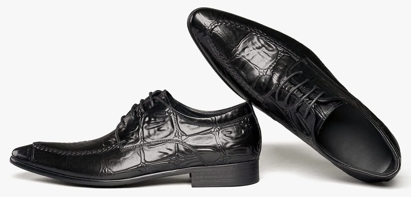 Men's Oxfords Formal Dress Classic Lace-up Derby Genuine Leather Fashion Comfortable Shoes Buinsess Casual Prom Wedding Tuxedo Shoes for Men
