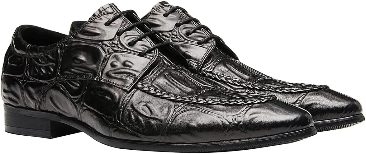 Men's Oxfords Formal Dress Classic Lace-up Derby Genuine Leather Fashion Comfortable Shoes Buinsess Casual Prom Wedding Tuxedo Shoes for Men