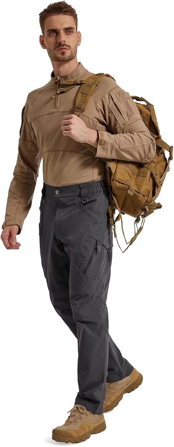 Men's Quick Dry Tactical Pants Water Resistant Cargo Pants Stretch Lightweight Outdoor Work Hiking Pants