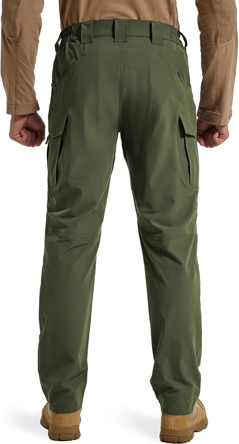 Men's Quick Dry Tactical Pants Water Resistant Cargo Pants Stretch Lightweight Outdoor Work Hiking Pants
