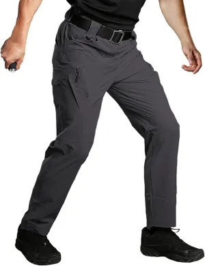 Men's Quick Dry Tactical Pants Water Resistant Cargo Pants Stretch Lightweight Outdoor Work Hiking Pants