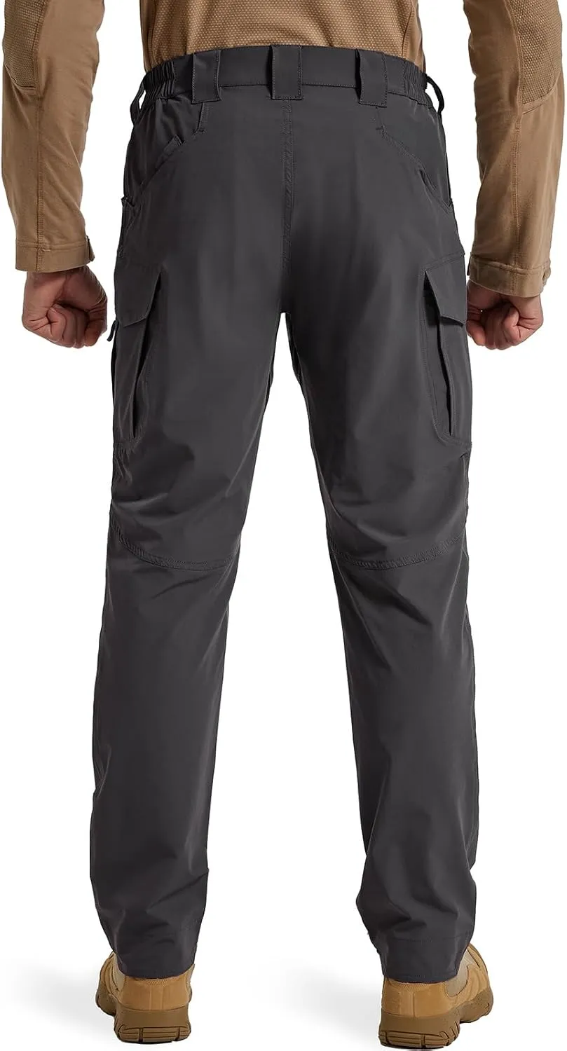 Men's Quick Dry Tactical Pants Water Resistant Cargo Pants Stretch Lightweight Outdoor Work Hiking Pants
