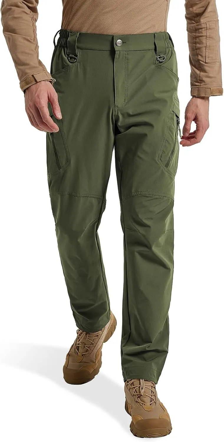 Men's Quick Dry Tactical Pants Water Resistant Cargo Pants Stretch Lightweight Outdoor Work Hiking Pants