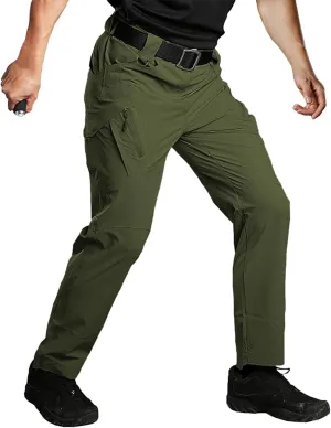 Men's Quick Dry Tactical Pants Water Resistant Cargo Pants Stretch Lightweight Outdoor Work Hiking Pants