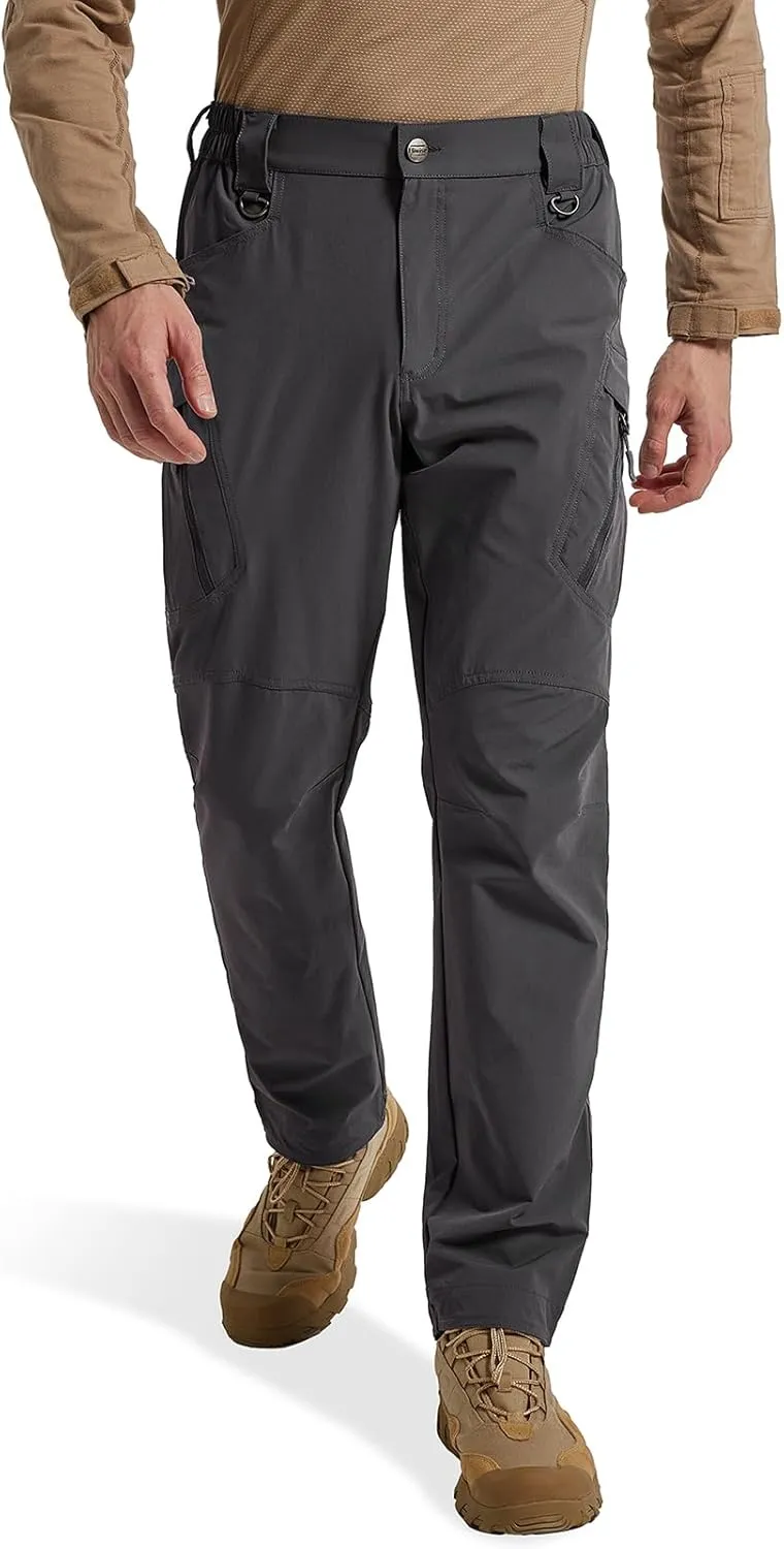 Men's Quick Dry Tactical Pants Water Resistant Cargo Pants Stretch Lightweight Outdoor Work Hiking Pants