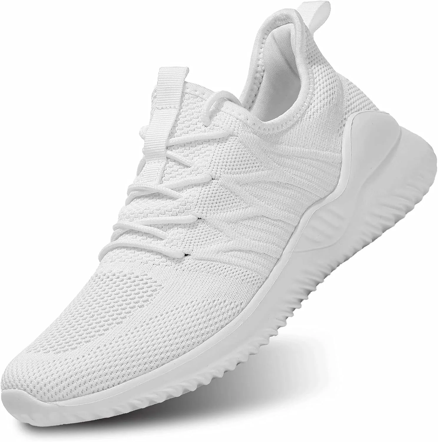 Mens Running Shoes Slip-on Walking Sneakers Lightweight Breathable Casual Soft Sole Trainers