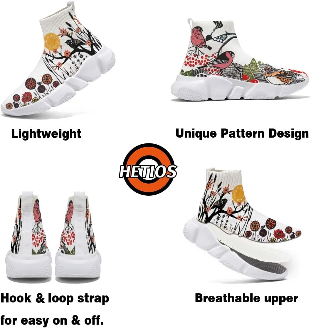 Mens Running Sneakers Art Graffiti Painted Shoes Mesh Breathable Slip-on Womens Tennis Shoes