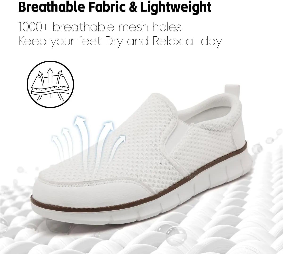 Mens Shoes Slip On Loafers Boat Walking Casual Shoes Non-Slip Lightweight Breathable Fashion Driving Gym Office Work Sneakers