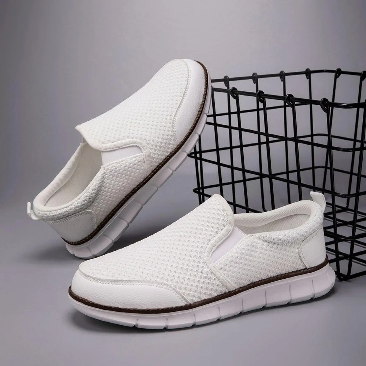 Mens Shoes Slip On Loafers Boat Walking Casual Shoes Non-Slip Lightweight Breathable Fashion Driving Gym Office Work Sneakers