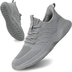 Mens Slip On Running Shoes Athletic Walking Trainers Lightweight Breathable Mesh Tennis Sneakers