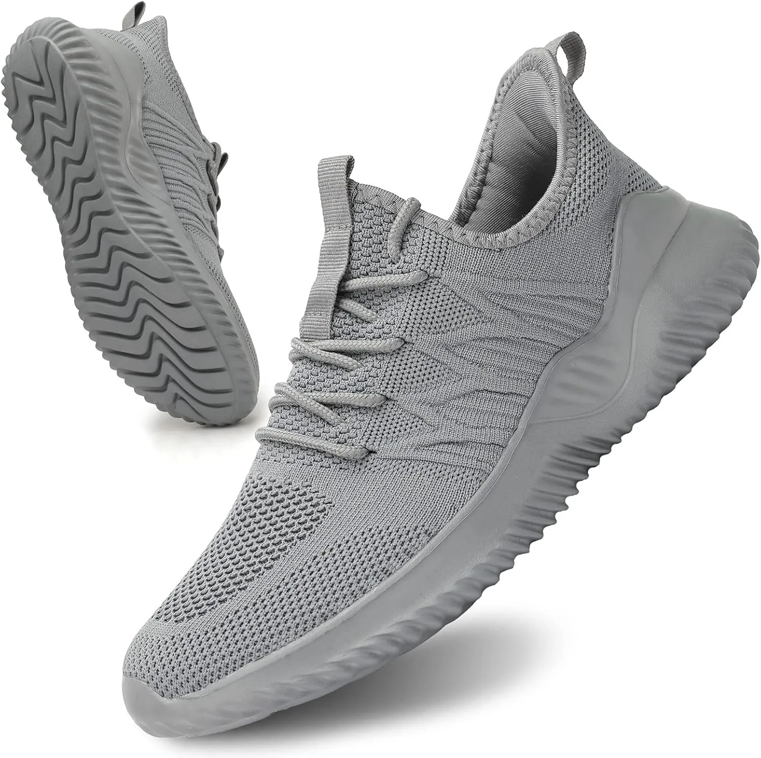 Mens Slip On Running Shoes Athletic Walking Trainers Lightweight Breathable Mesh Tennis Sneakers