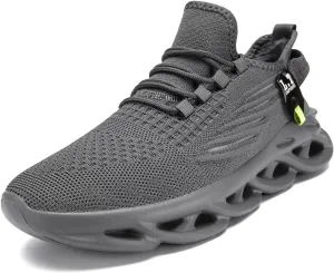 Mens Slip On Running Shoes Athletic Walking Trainers Non Slip Lightweight Breathable Mesh Tennis Comfortable Fashion Sneakers