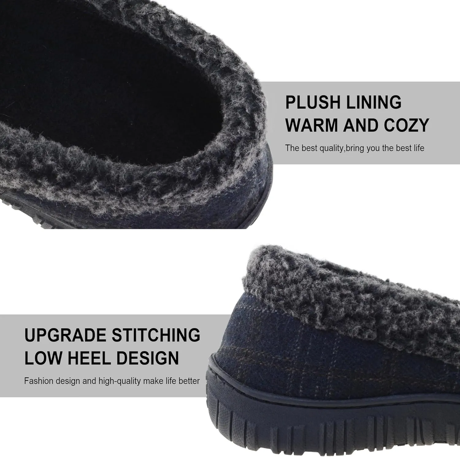 Mens Slippers Indoor Outdoor House Slippers Comfort House Shoes