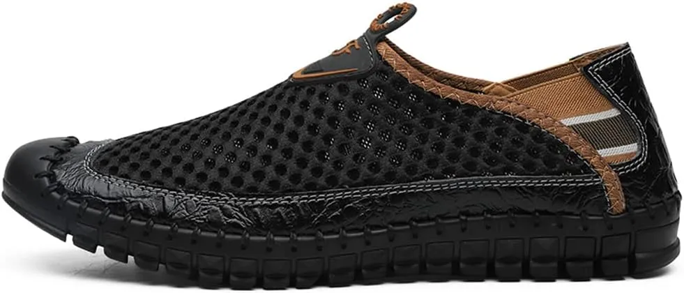 Men's Water Shoes Mesh Casual Walking Shoes Slip-On Loafers