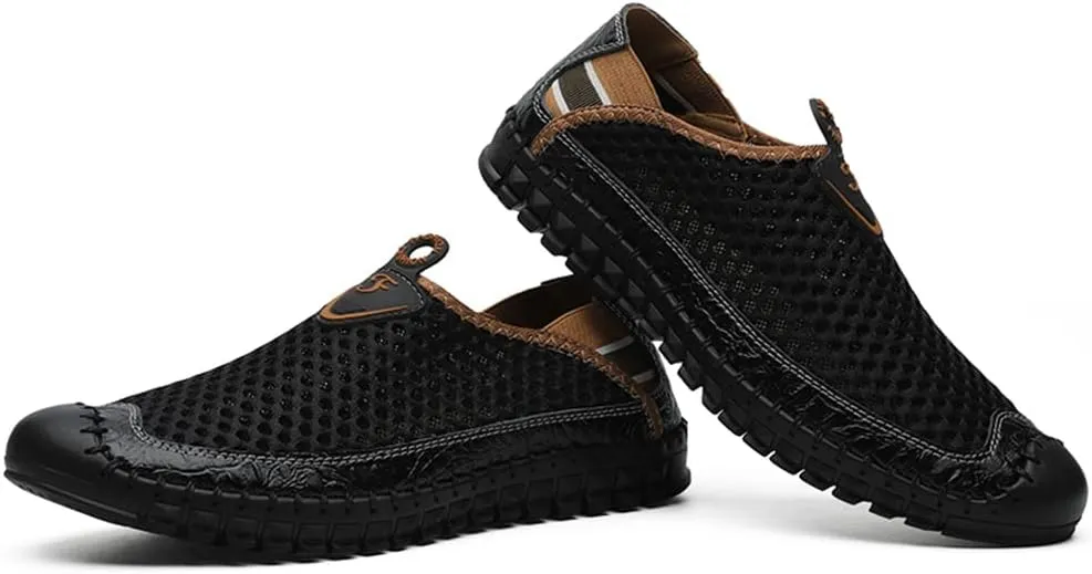 Men's Water Shoes Mesh Casual Walking Shoes Slip-On Loafers